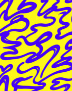 Vibrant Yellow Purple Swirl Rug