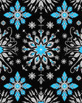 Bold Blue Snowflake Winter Sky Rug
