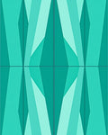Teal Geometric Diamond Shards Rug