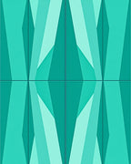 Teal Geometric Diamond Shards Rug