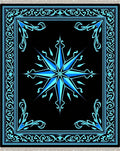 Aqua Compass Star Burst Rug