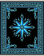 Aqua Compass Star Burst Rug