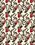 Retro Red Saxophone Musical Flow Rug