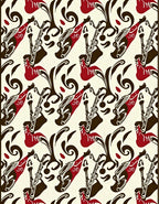 Retro Red Saxophone Musical Flow Rug