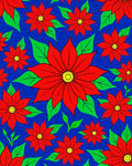 Bold Red Floral Garden Bloom Rug