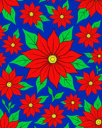 Bold Red Floral Garden Bloom Rug