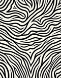 Bold Black White Curvy Striped Rug