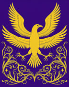Golden Eagle Purple Floral Accents Rug