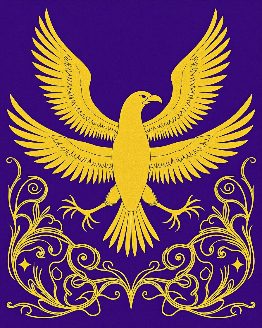 Golden Eagle Purple Floral Accents Rug