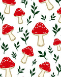 Red Spotted Mushroom Woodland Whimsy Rug