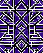 Bold Geometric Cobalt Stripes Rug