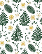 Golden Fern Botanical Medley Rug