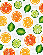 Citrus Fruit Slice Splash Rug