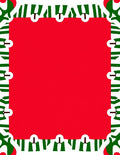 Bold Red Green White Striped Geometric Rug