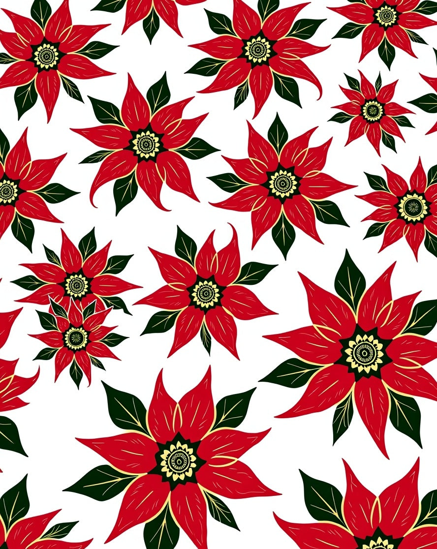Bold Red Floral Medallion Repeat Rug