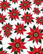 Bold Red Floral Medallion Repeat Rug