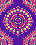 Vibrant Fuchsia Mandala Medallion Rug