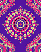 Vibrant Fuchsia Mandala Medallion Rug