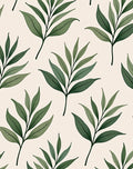 Delicate Green Leaf Branch Arrangement Rug