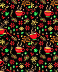 Hot Coffee Red Floral Celebration Rug