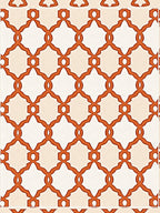 Terracotta Geometric Lattice Medallion Rug