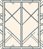 Art Deco Gray Geometric Frame Rug