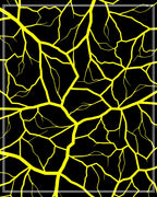 Bold Yellow Crackle Geometric Rug