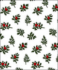 Verdant Green Red Berry Sprig Rug