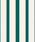 Coastal Teal Cream Stripe Rug
