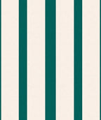 Coastal Teal Cream Stripe Rug