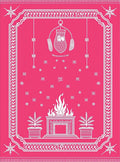 Cozy Pink Hearth Fire Mittens Rug