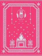 Cozy Pink Hearth Fire Mittens Rug
