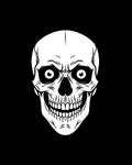 White Skull Face Horror Graphic Rug