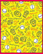 Yellow Sports Equipment Graphic Rug