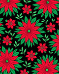 Vibrant Red Floral Foliage Rug