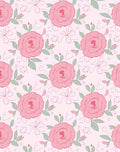 Pink Rose Vine Garden Repeat Rug