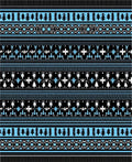 Black Blue White Tribal Stripes Rug
