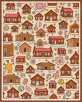 Gingerbread Village House Collection Rug