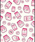 Pink Milk Carton Characters Repeating Graphic Rug