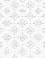 Silver Starburst Geometric Medallion Rug