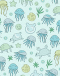 Aqua Sea Creatures Jellyfish Turtle Starfish Rug