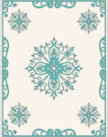 Turquoise Medallion Floral Border Cream Rug