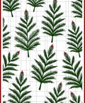 Green Fern Medallion Grid Rug