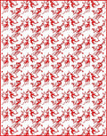 Bold Reds Scripted Animal Harmony Rug