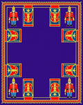 Royal Guard Crimson Yellow Blue Border Rug