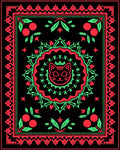 Retro Black Cat Medallion Rug