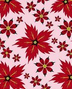 Crimson Floral Medallion Scatter Rug