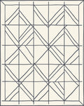 Minimalist Gray Geometric Grid Rug