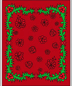 Red Bloom Garland Rug