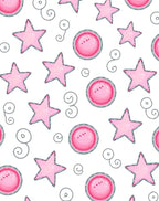 Pink Celestial Circles and Stars Rug